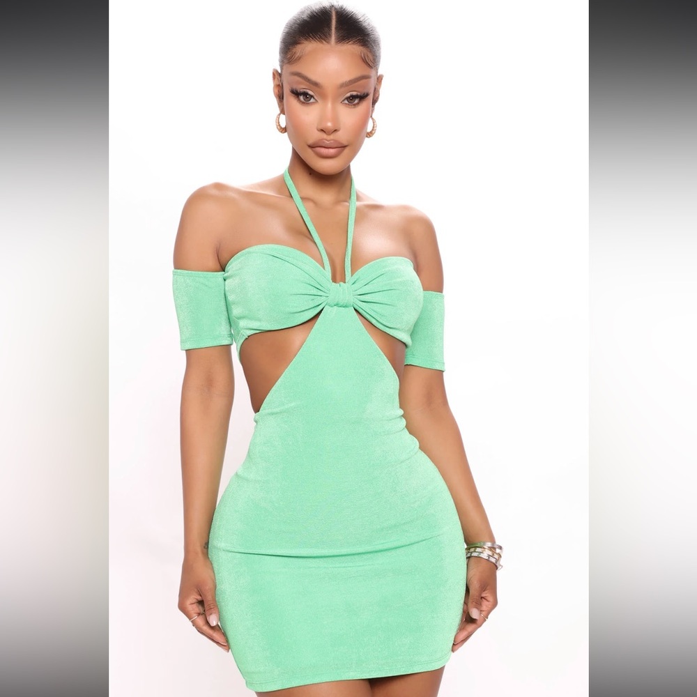 Cute Green Mini Dress